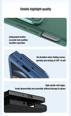 Samsung Galaxy Z Fold 4 case black NILLKIN CAMSHIELD SILKY SILICONE (BRACKET VERSION) Mobile Case by CoverMeUp - Style 2