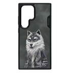 Nimmy Premium Embroidered Leather Case - Samsung Galaxy S25 Ultra Nimmy Official Embroidery Leather Back Cover Case - Wolf Jacket - Style 2