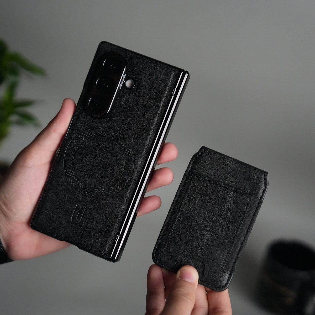 Magnetic PU Leather Flip Kickstand Credit Wallet Card Holder Slots Covers for Samsung Galaxy Z Fold 8 Ultra
