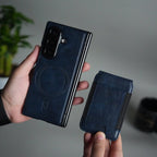 Magnetic PU Leather Flip Kickstand Credit Wallet Card Holder Slots Covers for Samsung Galaxy Z Fold 8 Ultra