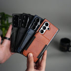 Magnetic PU Leather Flip Kickstand Credit Wallet Card Holder Slots Covers for Samsung Galaxy Z Fold 8 Ultra
