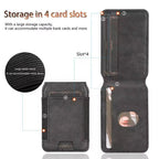 Magnetic PU Leather Flip Kickstand Credit Wallet Card Holder Slots Covers for Samsung Galaxy Z Fold 8 Ultra