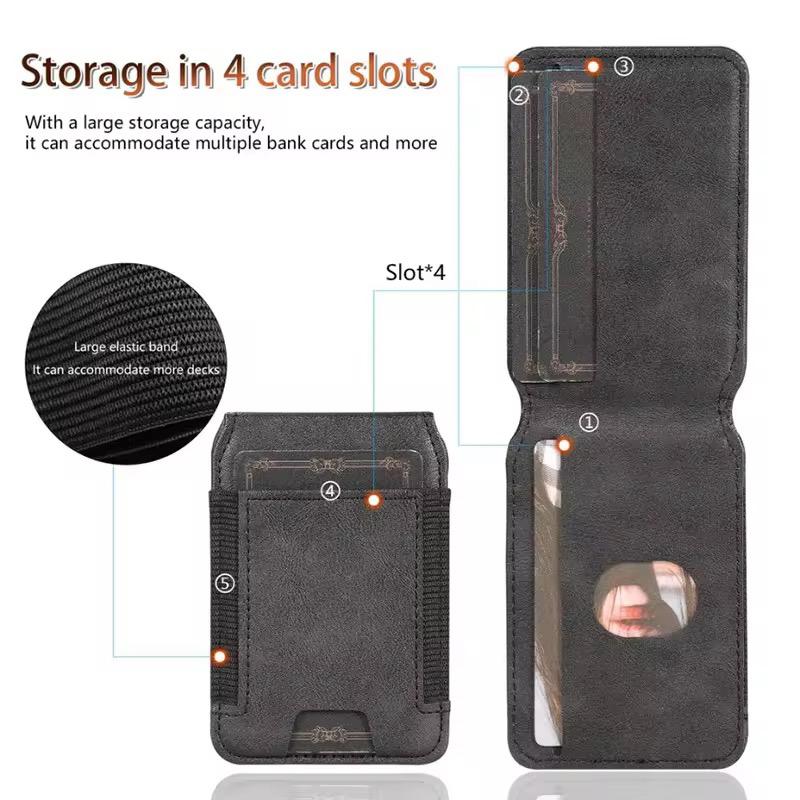 Magnetic PU Leather Flip Kickstand Credit Wallet Card Holder Slots Covers for Samsung Galaxy Z Fold 8 Ultra