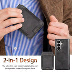 Magnetic PU Leather Flip Kickstand Credit Wallet Card Holder Slots Covers for Samsung Galaxy Z Fold 8 Ultra