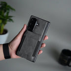 Magnetic PU Leather Flip Kickstand Credit Wallet Card Holder Slots Covers for Samsung Galaxy Z Fold 8 Ultra