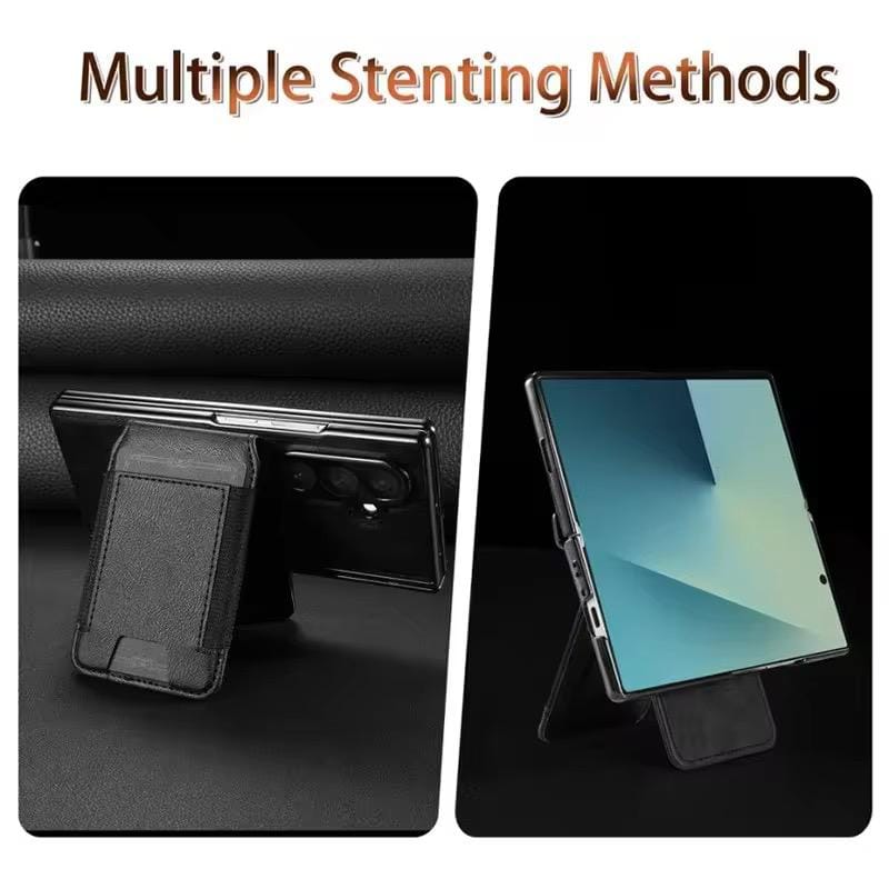 Magnetic PU Leather Flip Kickstand Credit Wallet Card Holder Slots Covers for Samsung Galaxy Z Fold 8 Ultra