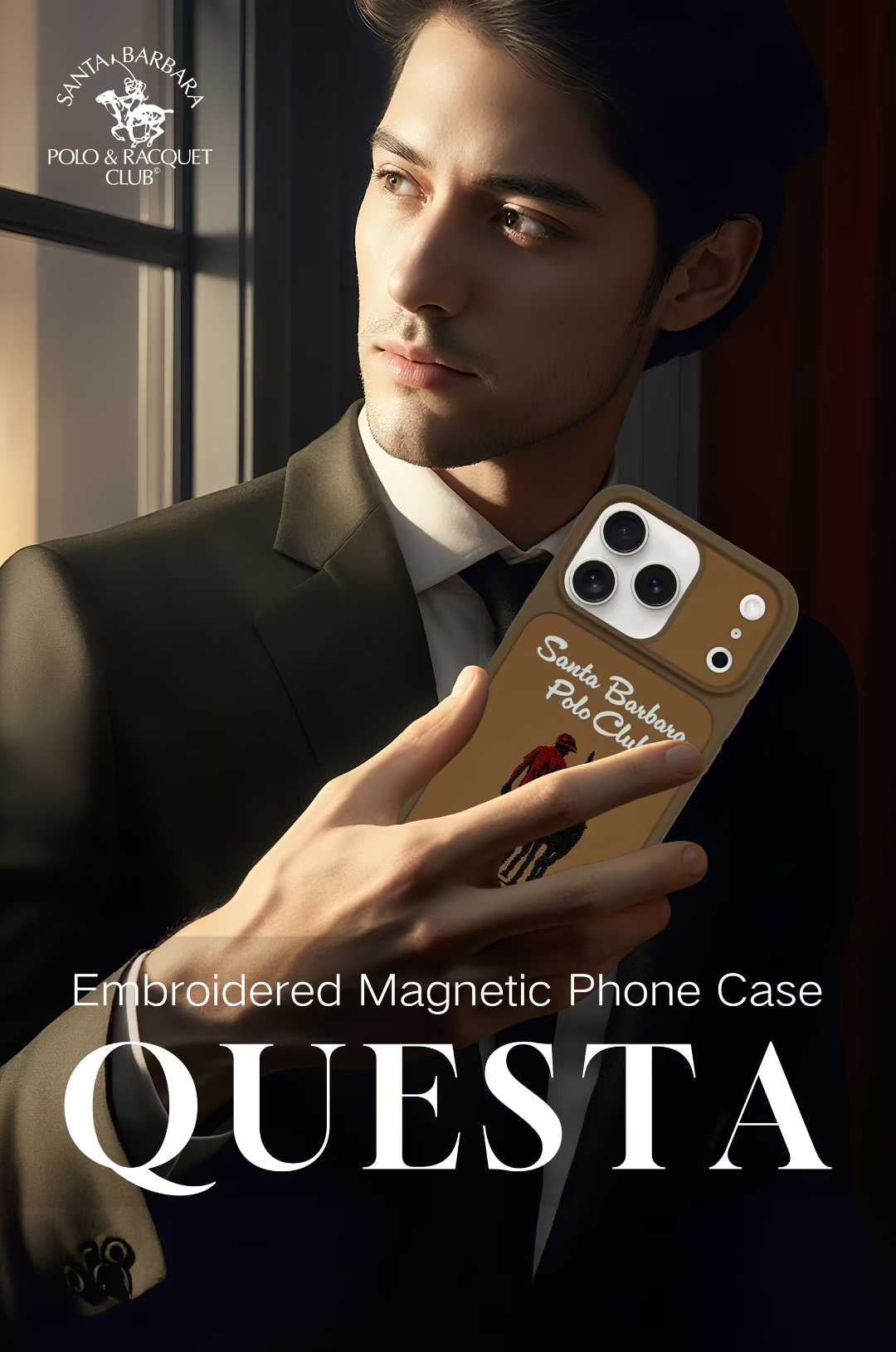 Santa Barbara Polo Raquet Club QUESTA Series for iPhone 17 Pro Max (Brown)