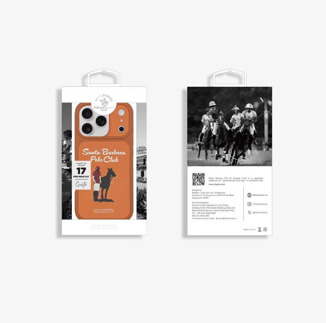 Santa Barbara Polo Raquet Club QUESTA Series for iPhone 17 Pro Max (Orange)