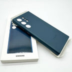 Samsung Galaxy S24 Ultra Leather Case Slim Profile - Blue Mobile Case by CoverMeUp - Style 3