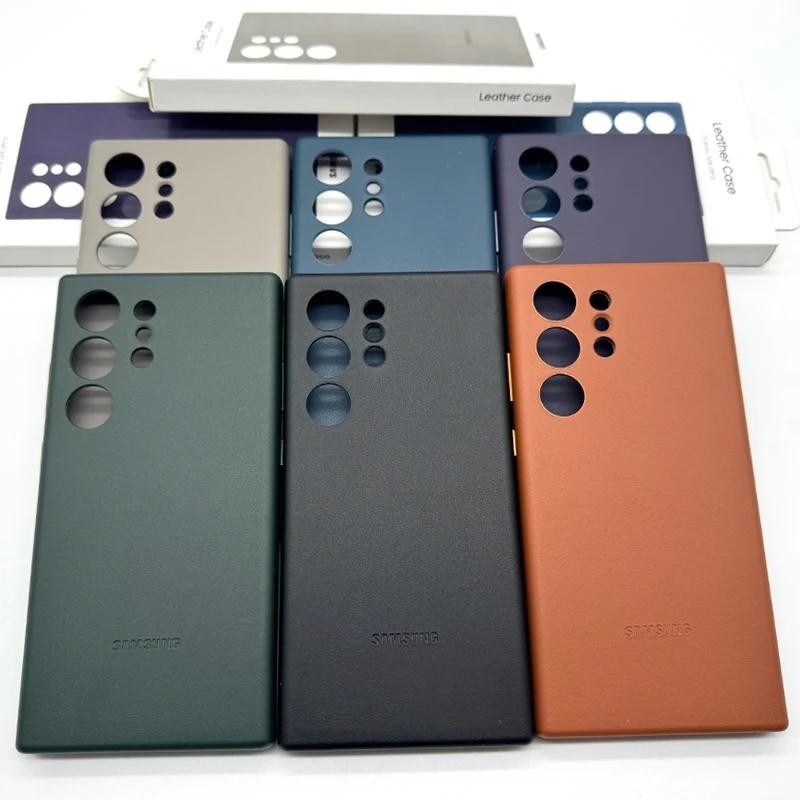 Samsung Galaxy S24 Ultra Leather Case Slim Profile - Blue Mobile Case by CoverMeUp - Style 5