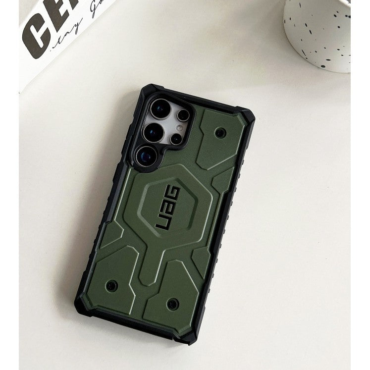 Samsung Galaxy S24 Ultra Pathfinder Series Ragged Armor Protective MagSafe Case - Green Mobile Case by CoverMeUp - Style 8