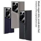 Samsung Galaxy S24 Ultra Luxury Blade Design Pro Leather Case - Titanium Mobile Case by CoverMeUp - Style 4