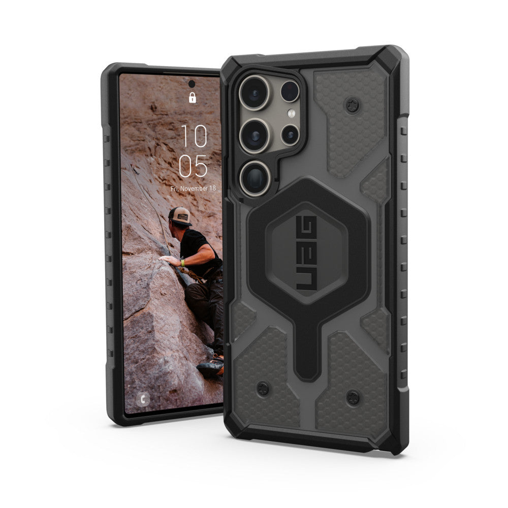 Samsung Galaxy S25 Ultra Pathfinder Series Shockproof Matte MagSafe Case - Ash Black Mobile Case by CoverMeUp - Style 2