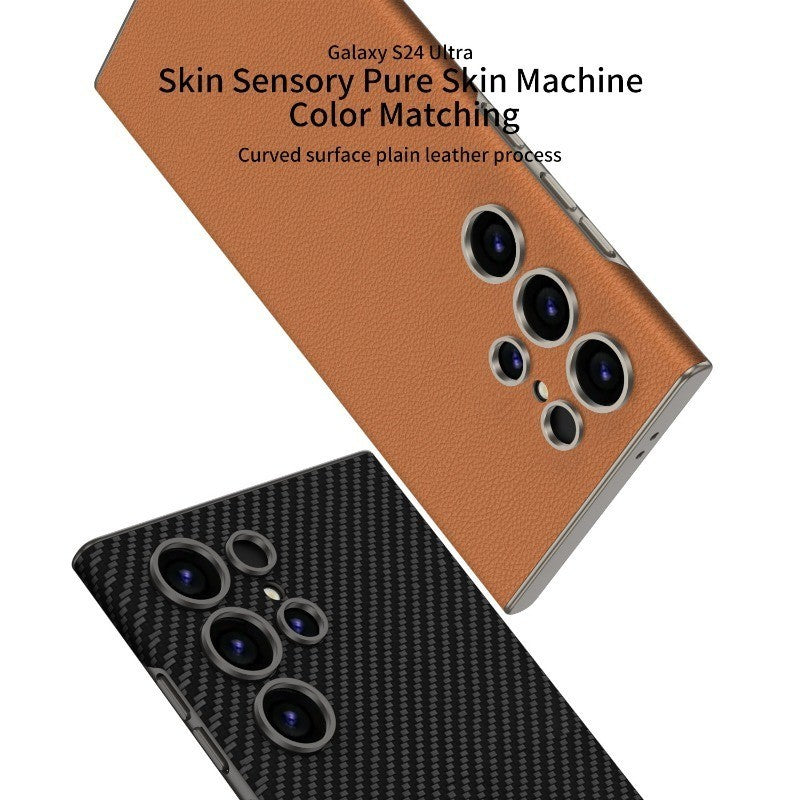 Samsung Galaxy S24 Ultra Leather GKK Leather Pattern Case - Black Mobile Case by CoverMeUp - Style 2
