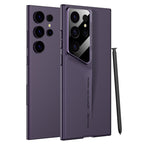 Samsung Galaxy S24 Ultra Luxury Blade Design PC Shockproof Case - Purple Mobile Case by CoverMeUp