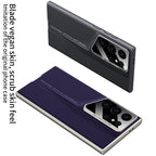 Samsung Galaxy S24 Ultra Luxury Blade Design Pro Leather Case - Titanium Mobile Case by CoverMeUp - Style 5