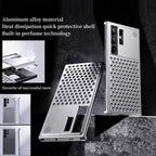 Samsung Galaxy S24 Ultra Heat Dissipation Aluminum Cooling Case with Aroma - Black Mobile Case by CoverMeUp - Style 3