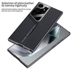 Samsung Galaxy S24 Ultra Luxury Blade Design Pro Leather Case - Titanium Mobile Case by CoverMeUp - Style 6