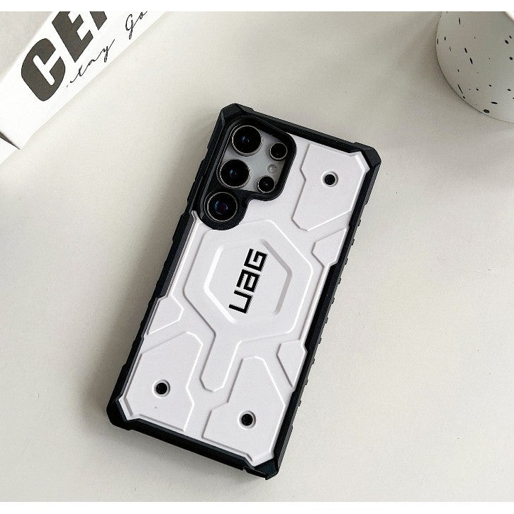 Samsung Galaxy S25 Ultra Pathfinder Series Ragged Armor Protective MagSafe Case - White Mobile Case by CoverMeUp - Style 2