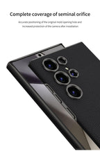 Samsung Galaxy S24 Ultra Leather Exact Color Match Case - Titanium Mobile Case by CoverMeUp - Style 5