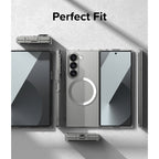 Samsung Galaxy Z Fold7 Cristal Clear Anti-Yellow Hard PC Magsafe Case - Smoke Black