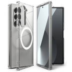 Samsung Galaxy Z Fold7 Cristal Clear Anti-Yellow Hard PC Magsafe Case - Smoke Black
