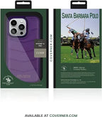 Protective Apple iPhone Back Cover - Santa  Barbara Polo Clyde Series Puffer Leather Back Cover iPhone 14 Pro (Deep Purple)