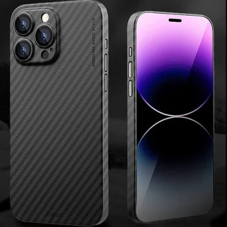 Protective Apple iPhone Back Cover - X Level Slim Carbon Fibre Case for iPhone 16 Pro Max - Style 6