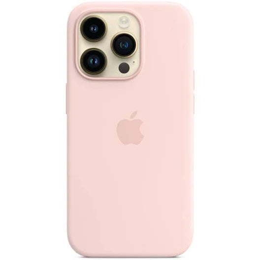PU Leather Magsafe Compatible  Logo Case for iPhone 15 Plus (Light Pink)