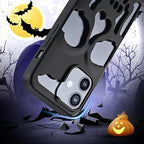 Protective Apple iPhone Back Cover - 3D Skull Back Cover for Apple iPhone PC Shockproof Designer Stylish Back Case Cover for iPhone Metallic Black - Style 4