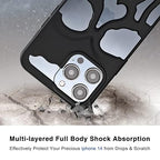 Protective Apple iPhone Back Cover - 3D Skull Back Cover for Apple iPhone PC Shockproof Designer Stylish Back Case Cover for iPhone Metallic Black - Style 5
