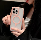Protective Apple iPhone Back Cover - Frosted Magsafe Case for iPhone 16 - Style 2