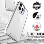 Protective Apple iPhone Back Cover - Clear Cover Compatible for Apple iPhone Crystal-Clear Thin Silicone Case, Yellowing-Resistant Slim Transparent TPU Phone Case - Style 9