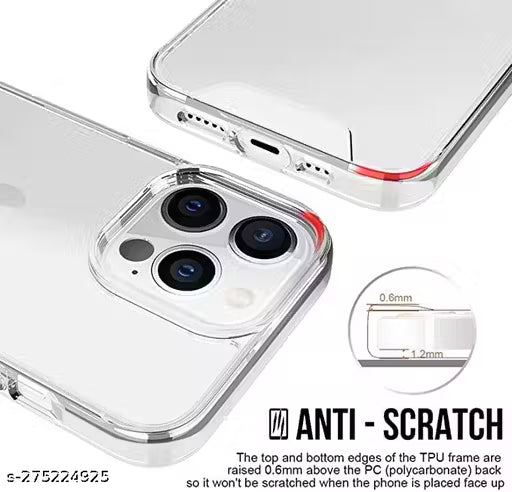 Clear Cover Compatible for Apple iPhone Crystal-Clear Thin Silicone Case, Yellowing-Resistant Slim Transparent TPU Phone Case