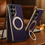 swivel-leather-rotating-ring-bracket-case-samsung Mobile Case by CoverMeUp - Style 2