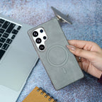 tanned-elegance-magnetic-suction-leather-case-samsung Mobile Case by CoverMeUp - Style 7