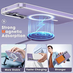 Premium Transparent Ultra Hybrid Mag Safe Compatible TPU & PC Back Case for Samsung Galaxy S24, S24 Ultra & S24 Plus