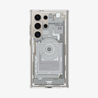 Samsung Galaxy S24 Ultra Zero One Hybrid Machine Shockproof Case - White Mobile Case by CoverMeUp - Style 2