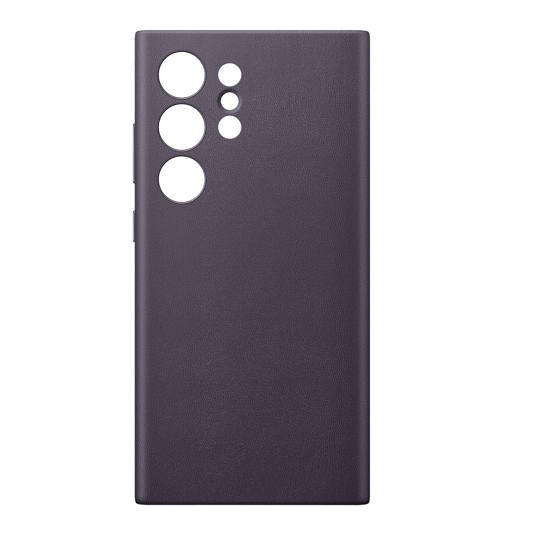 Samsung Galaxy S24 Ultra Vegan Leather Case Slim Profile - Violet Mobile Case by CoverMeUp - Style 3