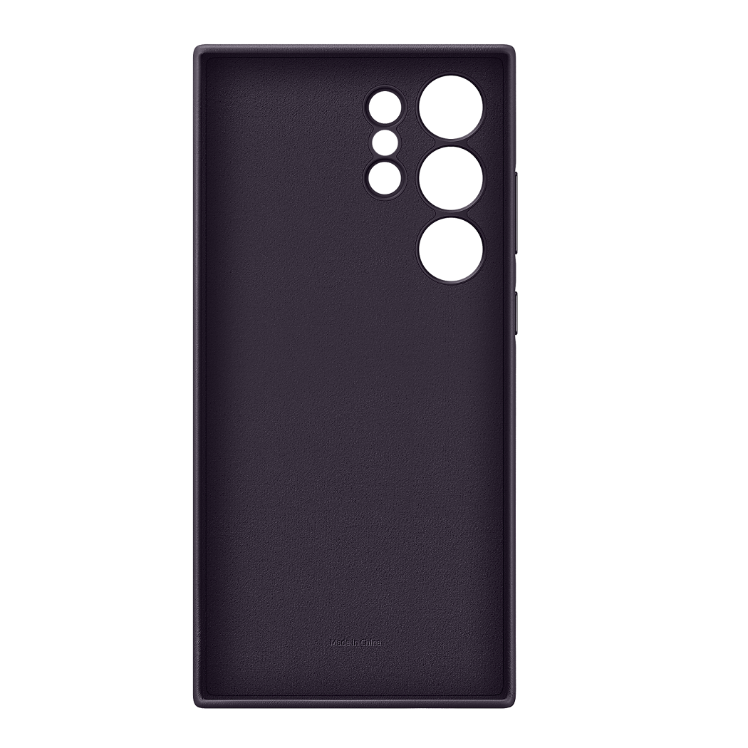 Samsung Galaxy S24 Ultra Vegan Leather Case Slim Profile - Violet Mobile Case by CoverMeUp - Style 4