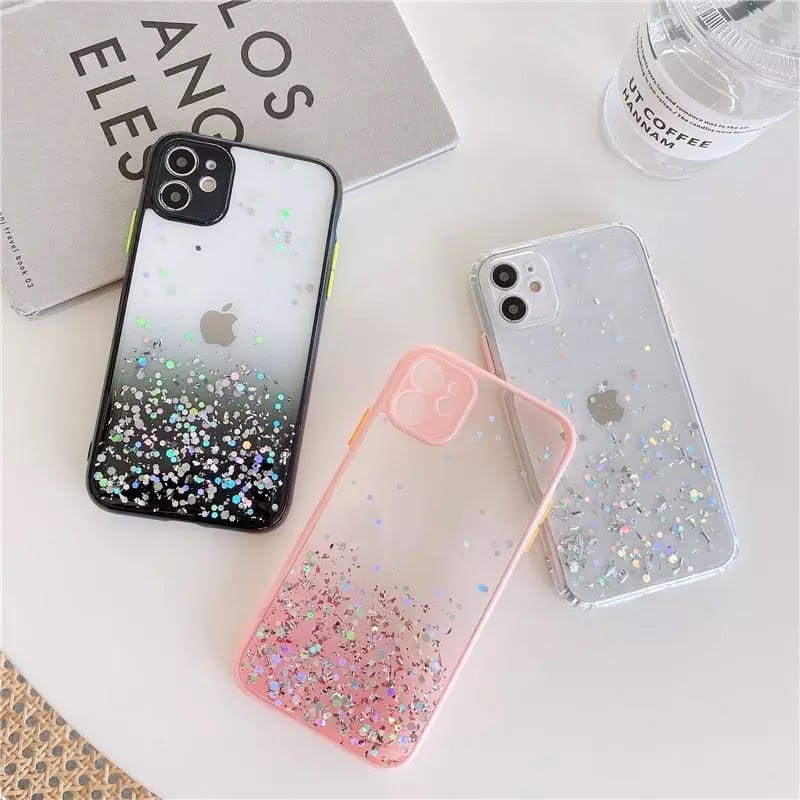 Protective Apple iPhone Back Cover - Glitter Transparent Phone Cover Cases For iPhone 11 11Pro 11ProMax - Style 3
