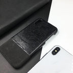 Protective Apple iPhone Back Cover - Leather Crocodile Case For iPhone X XS - Style 4
