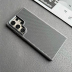 Samsung Galaxy S24 Ultra Soft Carbon Case with Metal Camera Protection - Titanium Mobile Case by CoverMeUp