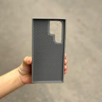 Samsung Galaxy S24 Ultra Soft Carbon Case with Metal Camera Protection - Titanium Mobile Case by CoverMeUp - Style 8