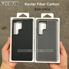 Samsung Galaxy S24 Ultra Soft Carbon Case with Metal Camera Protection - Titanium Mobile Case by CoverMeUp - Style 11