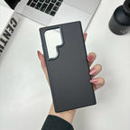 Samsung Galaxy S24 Ultra Soft Carbon Case with Metal Camera Protection - Black Mobile Case by CoverMeUp