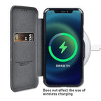 Protective Apple iPhone Back Cover - PULOKA iPhone PU Leather Flip Back Cover PU Leather Wallet Back Case with Card Slot and Kickstand Function Compatible with iPhone - Style 3
