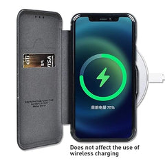 PULOKA iPhone PU Leather Flip Back Cover PU Leather Wallet Back Case with Card Slot and Kickstand Function Compatible with Samsung Galaxy S23