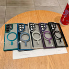 Samsung Galaxy S25 Ultra Hybrid Metal Camera Protection Case with MagSafe - Transparent Mobile Case by CoverMeUp - Style 6