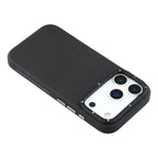 Protective Apple iPhone Back Cover - YOUNGKIT Matte Finish Leather Cover with Magsafe for iPhone 17 Pro (BLACK) - Style 5